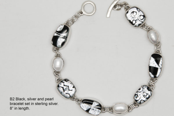 Black and silver bracelet